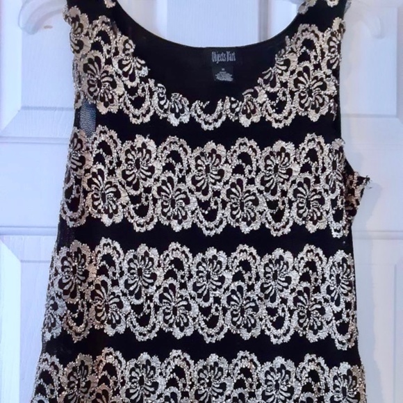 💲SALE💲 Now 10% OFF! Host Pick!  Objects D'Art Blouse Gold Embroidery Sz M - Picture 5 of 5